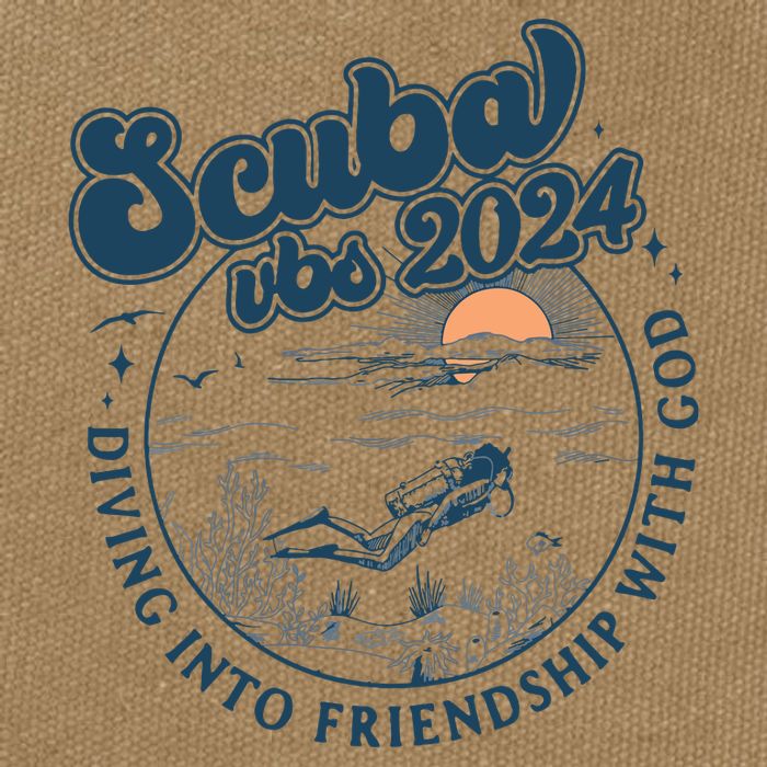 Scuba Vbs 2024 Diving Into Friendship With God Underwater Cotton Canvas Backpack