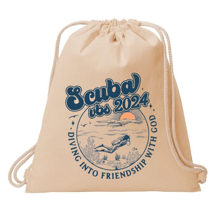 Scuba Vbs 2024 Diving Into Friendship With God Underwater Drawstring Bag