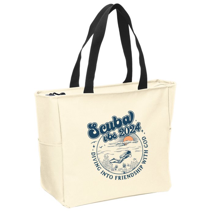 Scuba Vbs 2024 Diving Into Friendship With God Underwater Zip Tote Bag