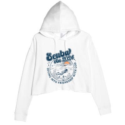 Scuba Vbs 2024 Diving Into Friendship With God Underwater Crop Fleece Hoodie