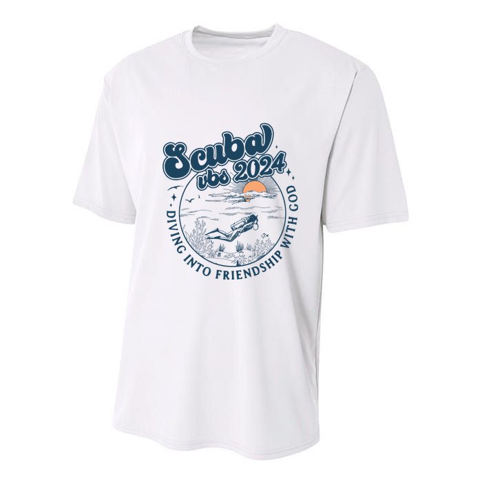 Scuba Vbs 2024 Diving Into Friendship With God Underwater Youth Performance Sprint T-Shirt