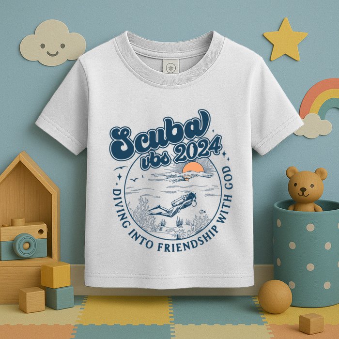 Scuba Vbs 2024 Diving Into Friendship With God Underwater Toddler T-Shirt
