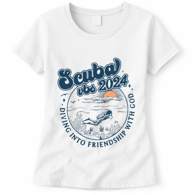 Scuba Vbs 2024 Diving Into Friendship With God Underwater Womens T-Shirt