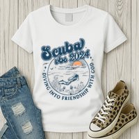 Scuba Vbs 2024 Diving Into Friendship With God Underwater Womens T-Shirt