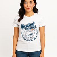Scuba Vbs 2024 Diving Into Friendship With God Underwater Womens T-Shirt