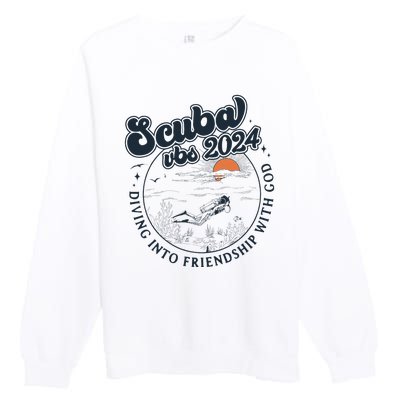 Scuba Vbs 2024 Diving Into Friendship Premium Crewneck Sweatshirt