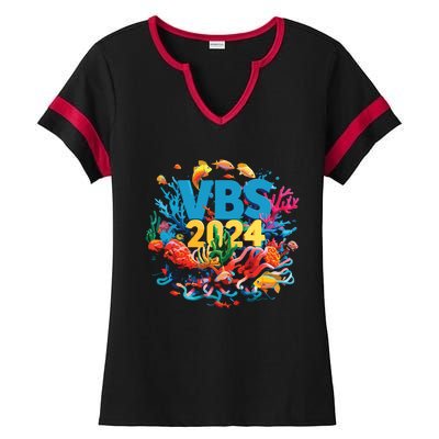 Scuba Vbs 2024 Vacation Bible School Diving Into Friendship Ladies Halftime Notch Neck Tee