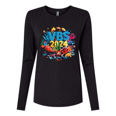 Scuba Vbs 2024 Vacation Bible School Diving Into Friendship Womens Cotton Relaxed Long Sleeve T-Shirt