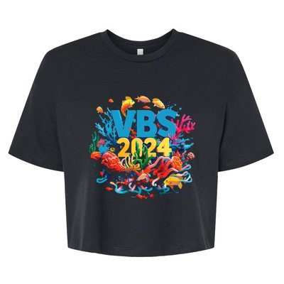 Scuba Vbs 2024 Vacation Bible School Diving Into Friendship Bella+Canvas Jersey Crop Tee