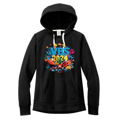 Scuba Vbs 2024 Vacation Bible School Diving Into Friendship Women's Fleece Hoodie