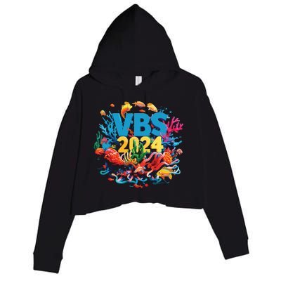 Scuba Vbs 2024 Vacation Bible School Diving Into Friendship Crop Fleece Hoodie