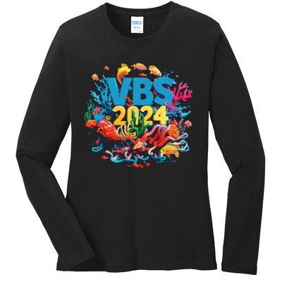 Scuba Vbs 2024 Vacation Bible School Diving Into Friendship Ladies Long Sleeve Shirt