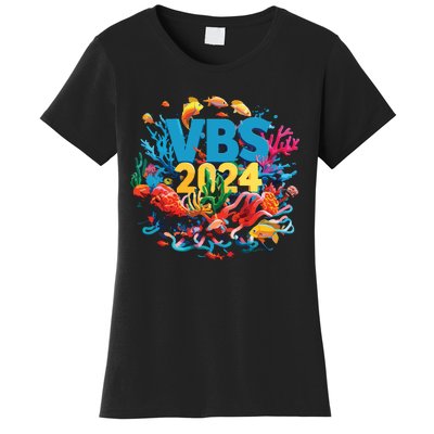 Scuba Vbs 2024 Vacation Bible School Diving Into Friendship Women's T-Shirt