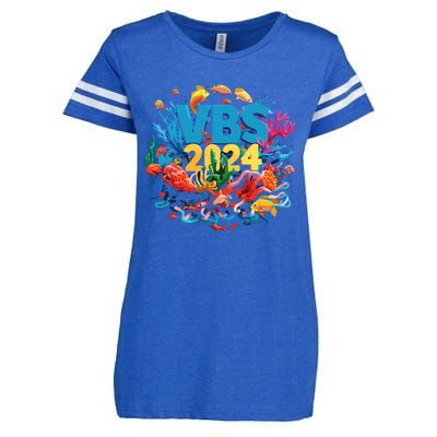 Scuba Vbs 2024 Vacation Bible School Diving Into Friendship Enza Ladies Jersey Football T-Shirt