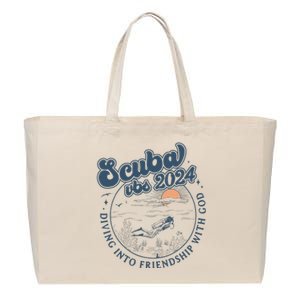 Scuba Vbs 2024 Diving Into Friendship With God Underwater Cotton Canvas Jumbo Tote