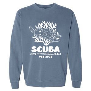 Scuba Vbs 2024 Diving Into Friendship With God Christian Gift Garment-Dyed Sweatshirt