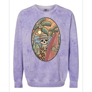 Skeleton Vacation Colorblast Crewneck Sweatshirt