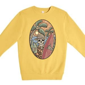 Skeleton Vacation Premium Crewneck Sweatshirt