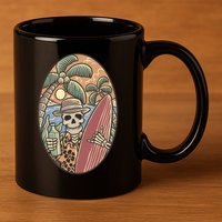 Skeleton Vacation 11oz C Handle Ceramic Mug
