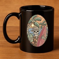 Skeleton Vacation 11oz C Handle Ceramic Mug