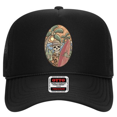 Skeleton Vacation Trucker Hat