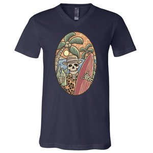 Skeleton Vacation V-Neck T-Shirt