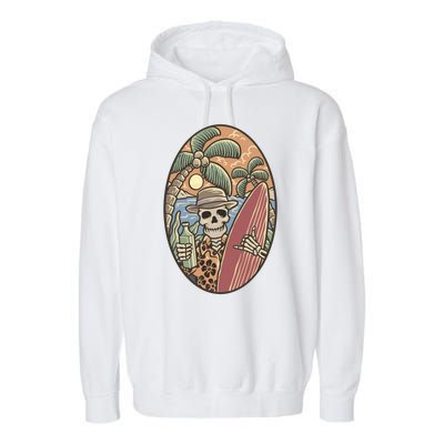 Skeleton Vacation Garment-Dyed Fleece Hoodie