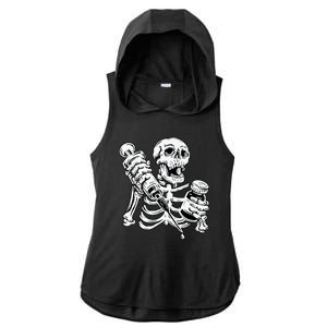 Skeleton Vaccine Ladies PosiCharge Tri-Blend Wicking Draft Hoodie Tank