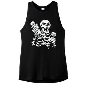 Skeleton Vaccine Ladies PosiCharge Tri-Blend Wicking Tank