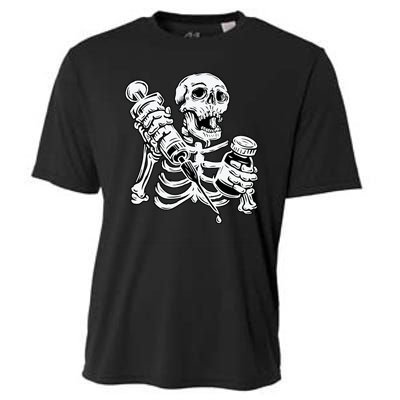 Skeleton Vaccine Cooling Performance Crew T-Shirt