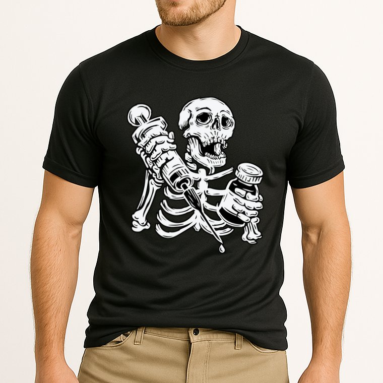 Skeleton Vaccine Performance Shirt