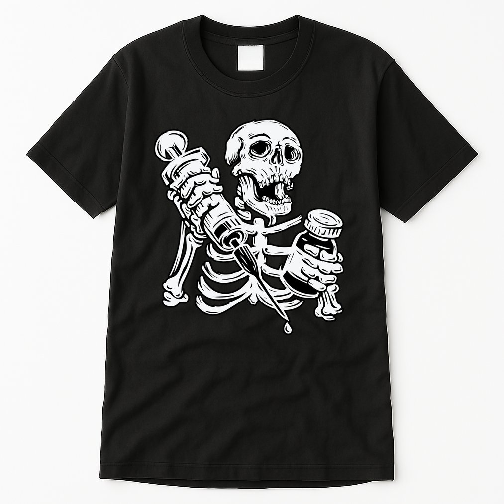 Skeleton Vaccine Tall T-Shirt