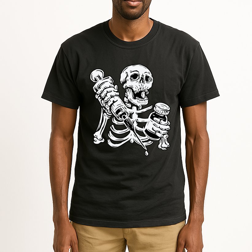 Skeleton Vaccine Tall T-Shirt