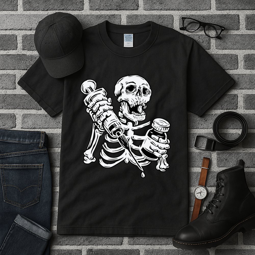 Skeleton Vaccine Tall T-Shirt