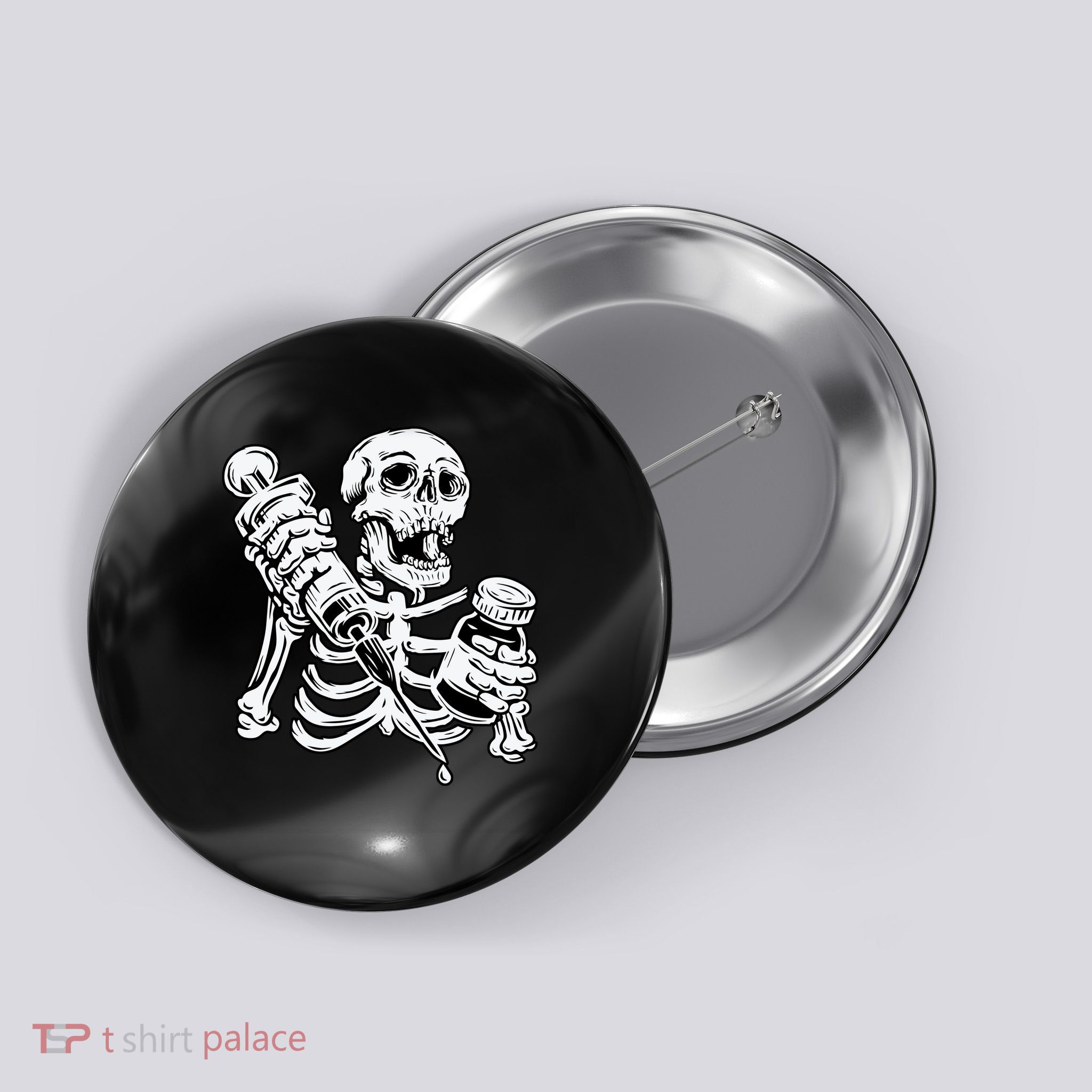 Skeleton Vaccine Button