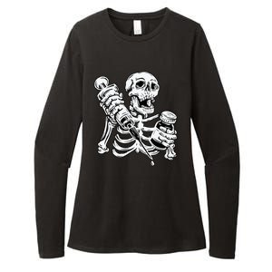 Skeleton Vaccine Womens CVC Long Sleeve Shirt