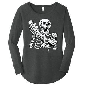 Skeleton Vaccine Women's Perfect Tri Tunic Long Sleeve Shirt