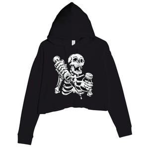 Skeleton Vaccine Crop Fleece Hoodie