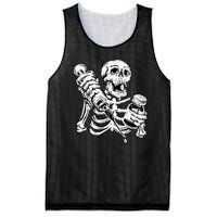 Skeleton Vaccine Mesh Reversible Basketball Jersey Tank