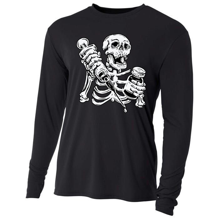 Skeleton Vaccine Cooling Performance Long Sleeve Crew