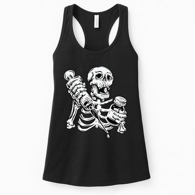 Skeleton Vaccine Womens Tank Top