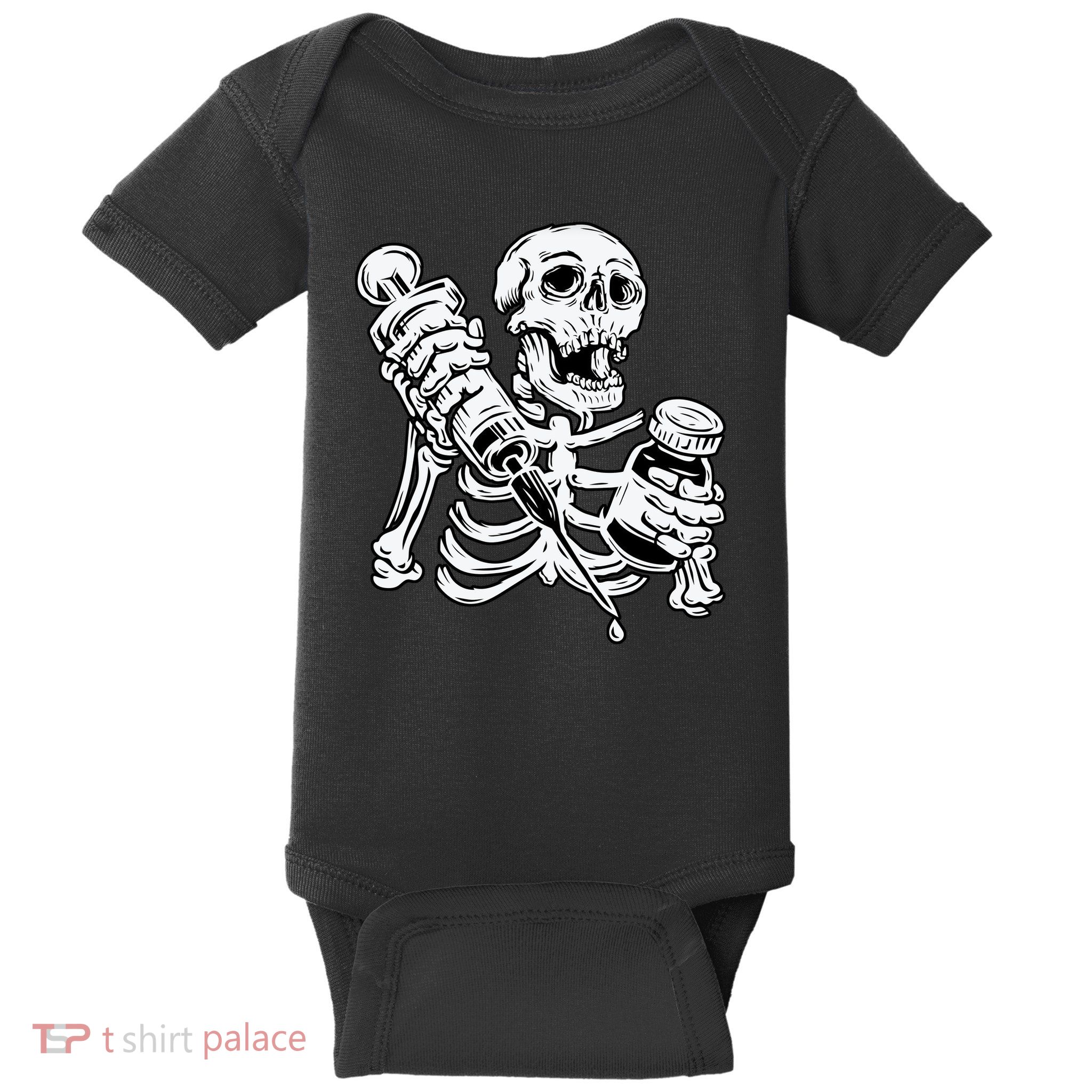 Skeleton Vaccine Baby Bodysuit