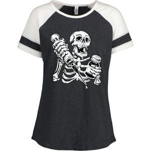 Skeleton Vaccine Enza Ladies Jersey Colorblock Tee