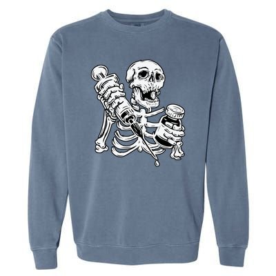 Skeleton Vaccine Garment-Dyed Sweatshirt