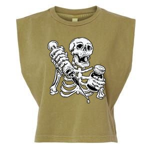 Skeleton Vaccine Garment-Dyed Women's Muscle Tee