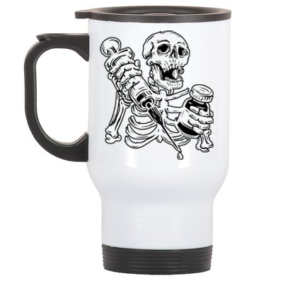 Skeleton Vaccine Stainless Steel Travel Mug