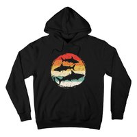 Sharks Vintage 80s Retro Clothes Shark Party In The Sea Hoodie