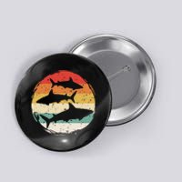 Sharks Vintage 80s Retro Clothes Shark Party In The Sea Button