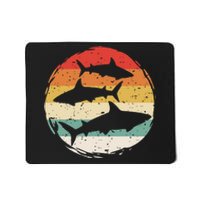 Sharks Vintage 80s Retro Clothes Shark Party In The Sea Mousepad