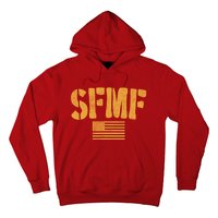 SFMF Vintage American Flag & Military Veteran Saying Hoodie